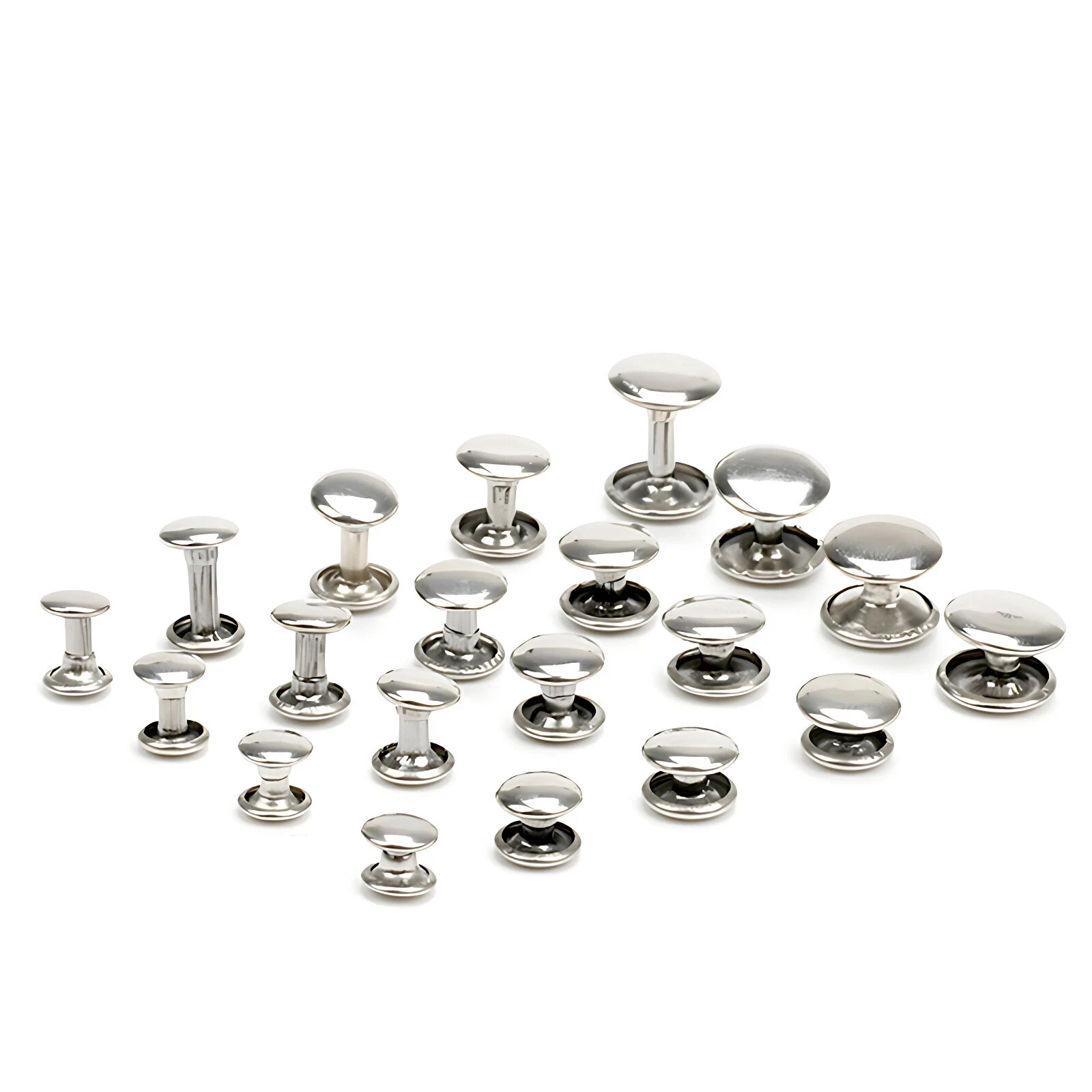 50 ~ 1000 مجموعة مزدوجة غطاء المسامير 6/7/8/9/10/12 مللي متر ترصيع المسامير السريعة المعادن الملابس المسامير الجلود الحرفية إصلاح DIY بها بنفسك الملابس الخياطة