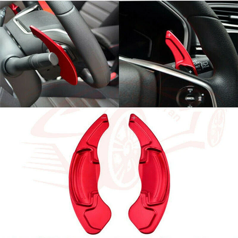 2Pcs Aluminium Alloy Shift Paddle Steering Wheel Shifter Paddlers Extension For Honda Think Platinum Acord Odyssey Guandao Gears