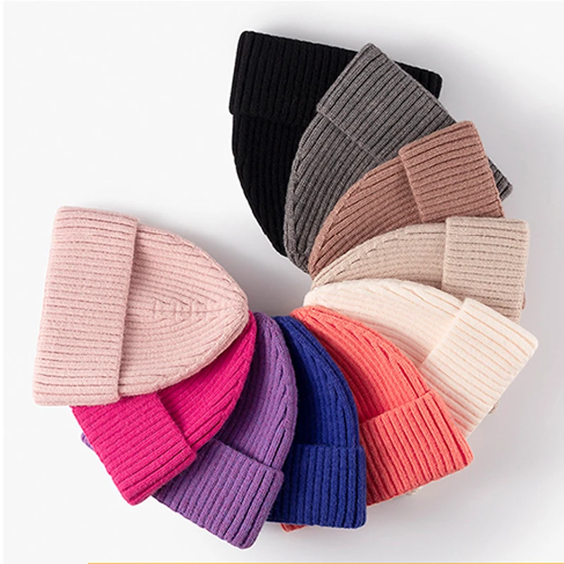 10 Colors Cute Winter Hat for Women Beanies Knit Soft Thick Winter Cap Pointed Top Bonnets for Women Teens Winter Hat