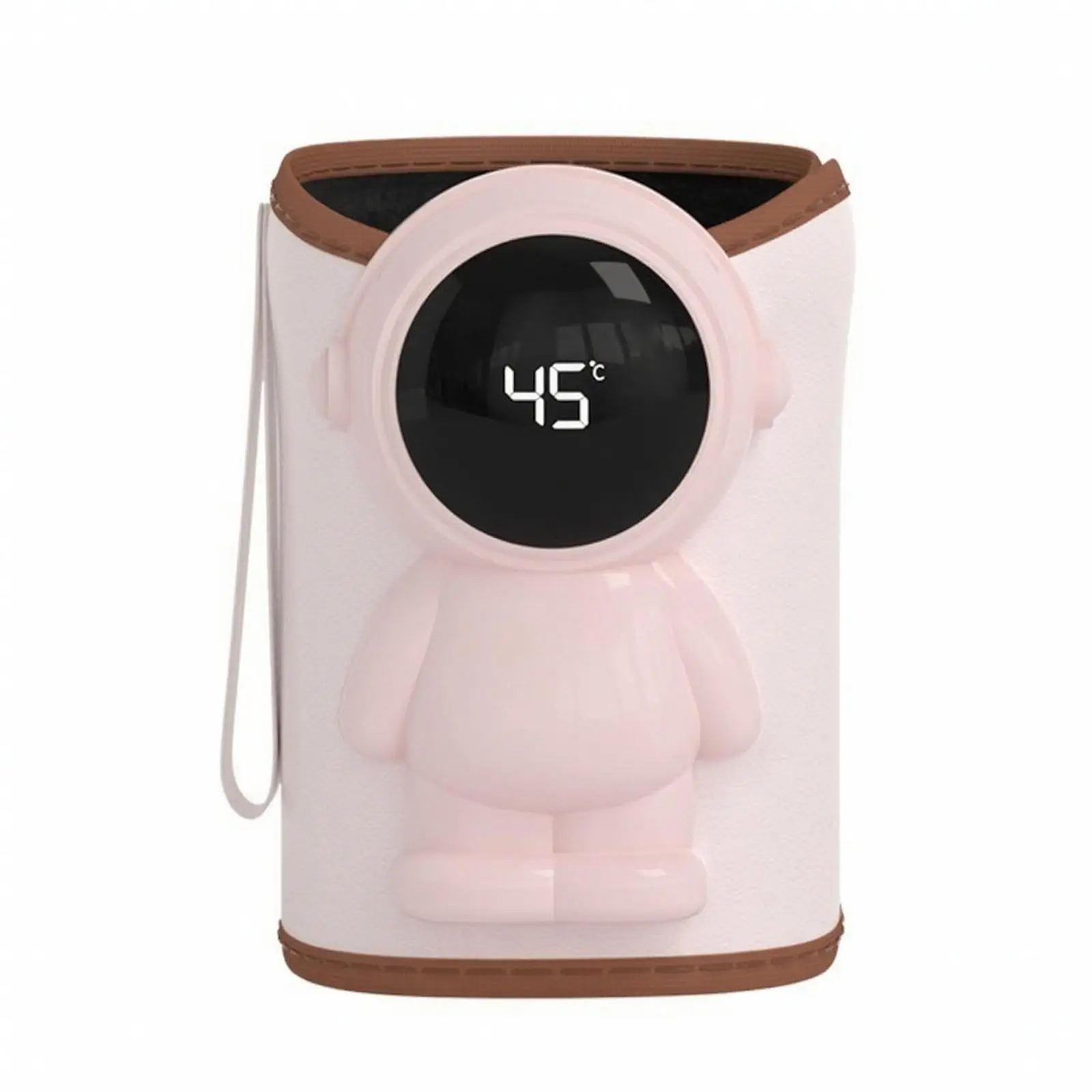 Portable Bottle Warmer for Baby Travel USB Milk Heating Sleeve with Anti Scald Cover Digital Temperature Display for Outdoor
