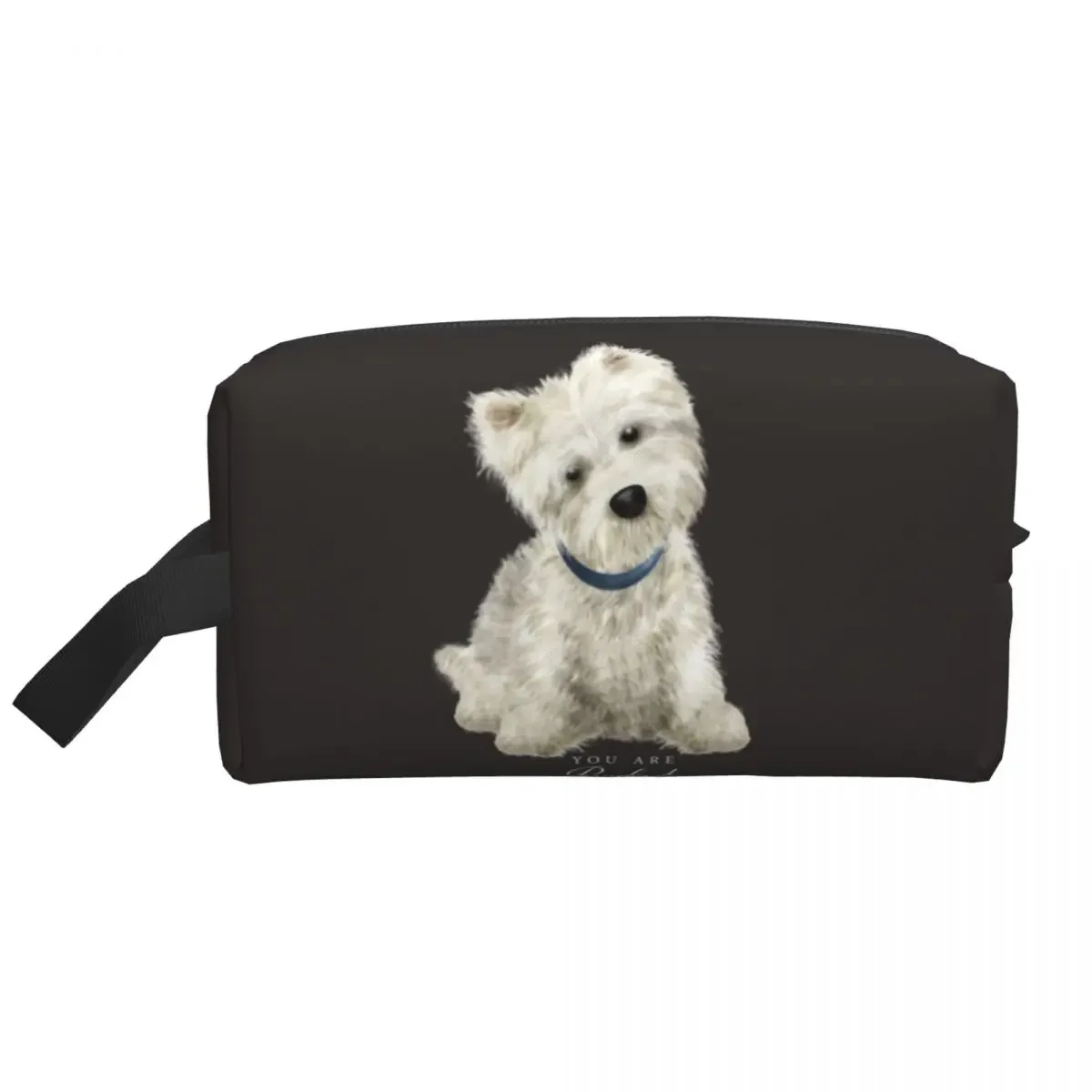 Westie West Highland Terrier Dog Cosmetic Bag Women Kawaii Large Capacity Makeup Case Beauty Storage Toiletry Bags