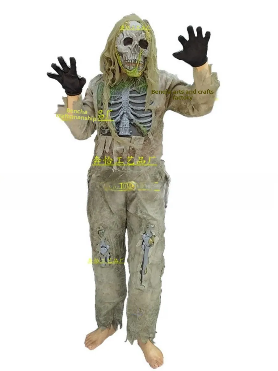 Costume d'halloween pour adultes, Costume de scène de printemps en Polyester, personnage de terreur de Zombie, Dr up