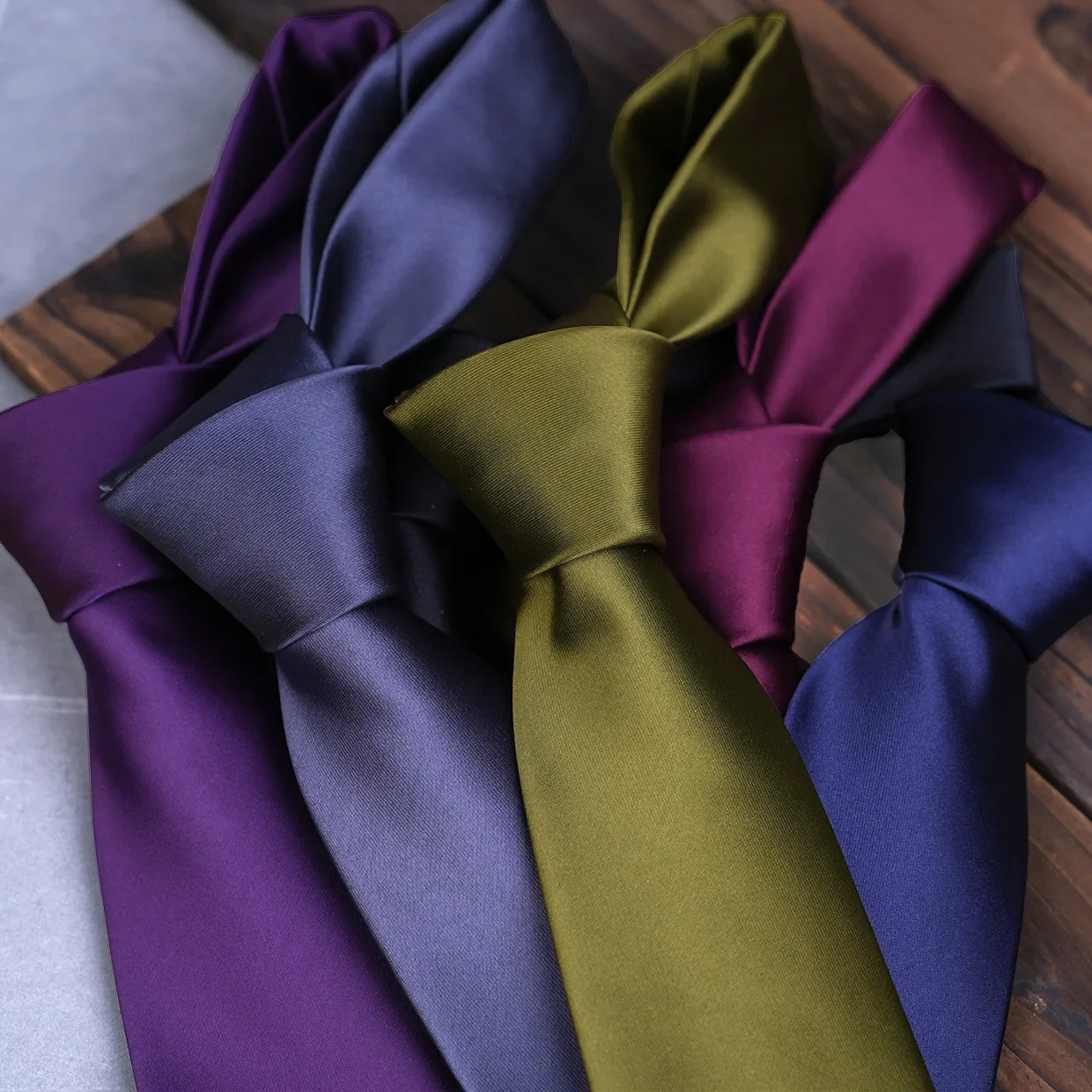 

Polyester Silk Necktie Solid Corbatas 8cm Tie Men's Business Simple Leisure Trend Formal Wear Plain Ties Male Apparel Accessory