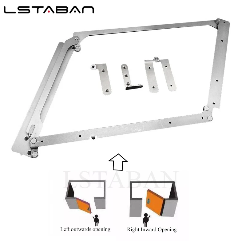 Folding Door Stainless Steel Heavy Duty Hinge 40kg Sliding Door Silent Hinge 180 Degree Wooden Door Opening Furniture Hardware