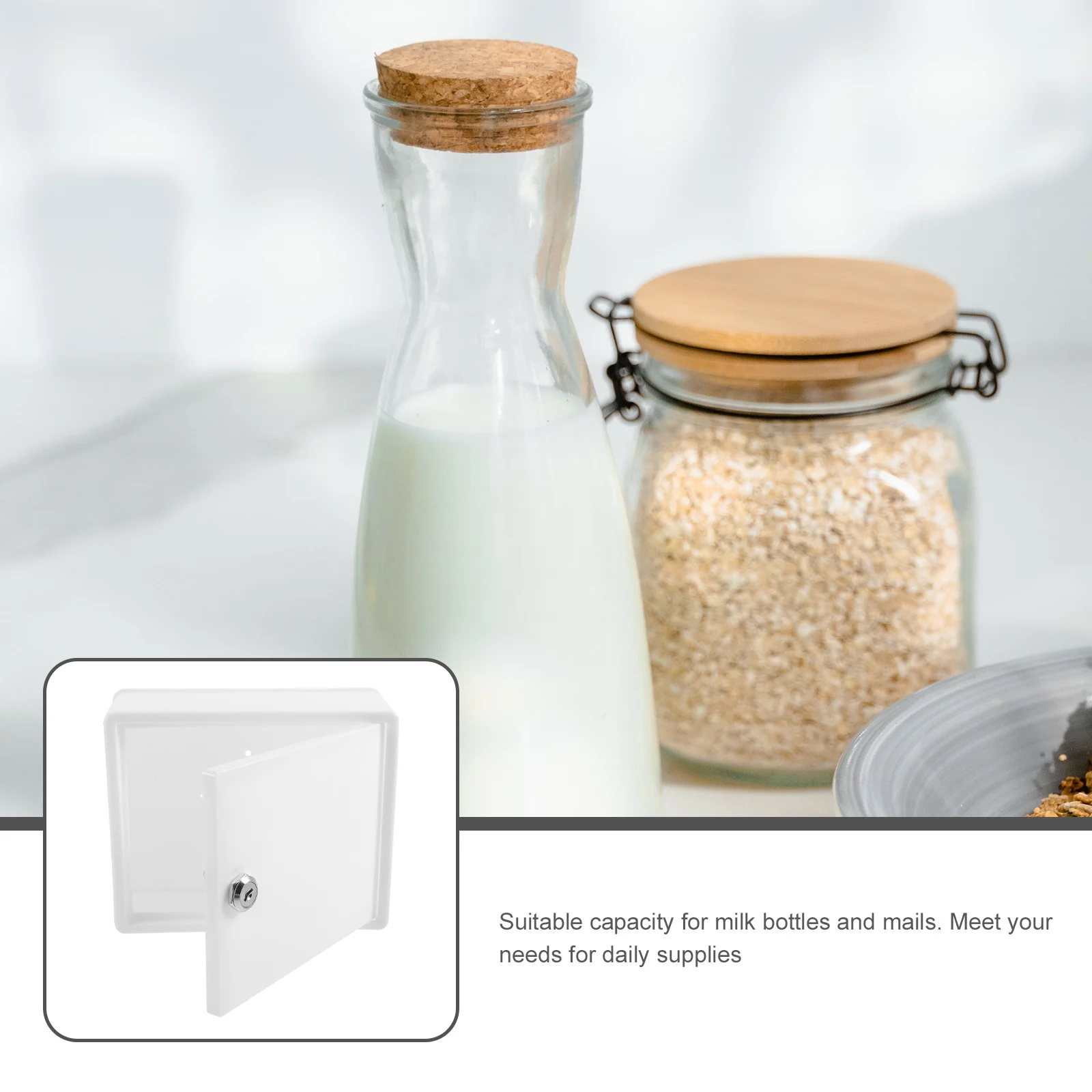 

Plastic Milk Box Wall Mounted Lockable Mailbox For Outside Milk Container Wall Mount Letter Box Home Garden Office Storage