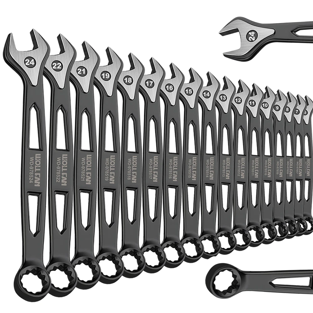 

Набор комбинированных ключей с трещоткой, набор гаечных ключей из хромованадиевой стали, ручные инструменты, набор ключей-трещоток с головками