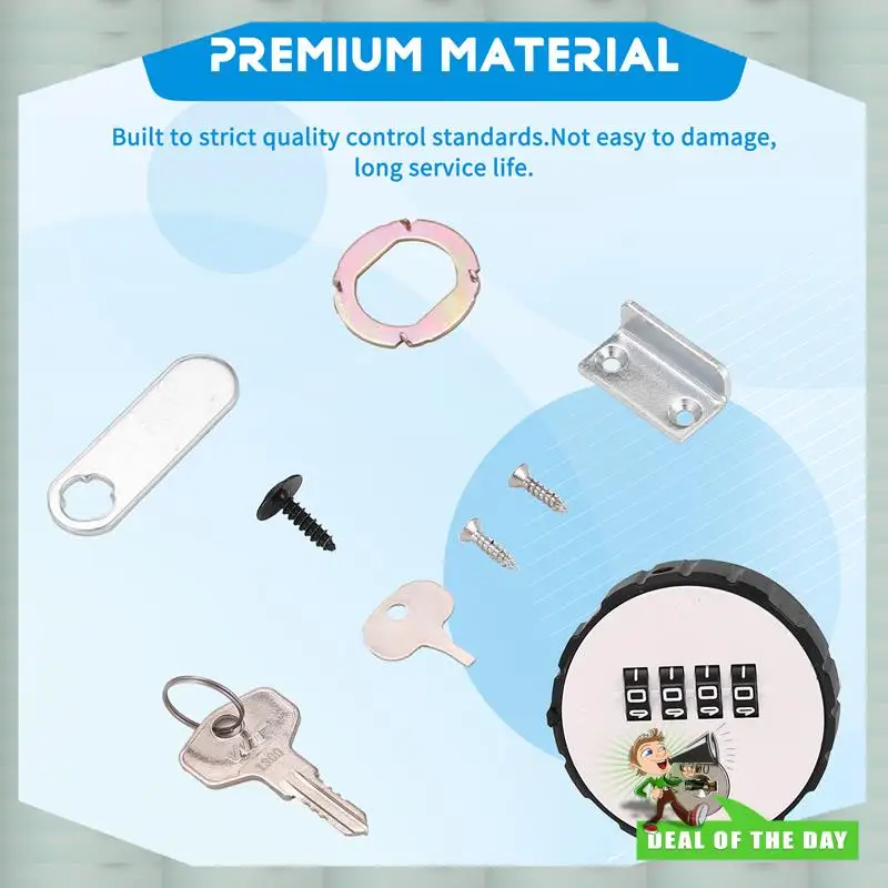 

24-Hour Delivery Combination Cabinet Cam Lock 4 Digital Keyless Drawer Door Gym School Locker With Key Reset