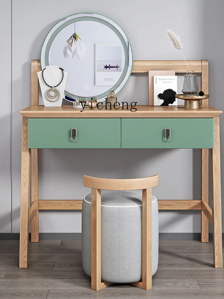 Solid Wood Makeup Table Ash Nordic Dressing Table Master Bedroom Dressing Table