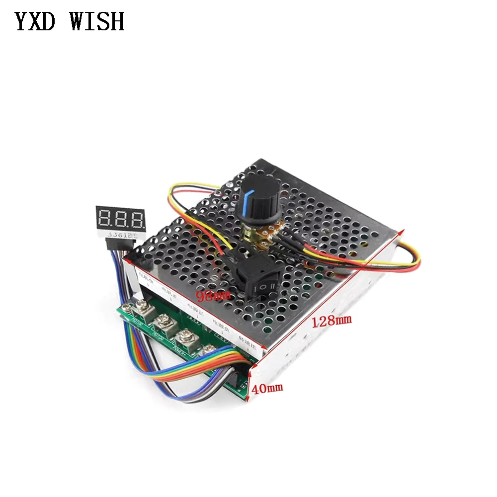 60A cyfrowy wyświetlacz regulator prędkości PWM moduł 10-55V 0 ~ 100% regulowany do przodu silnik prądu stałego MAX 100A 12V 24V 36V 55V