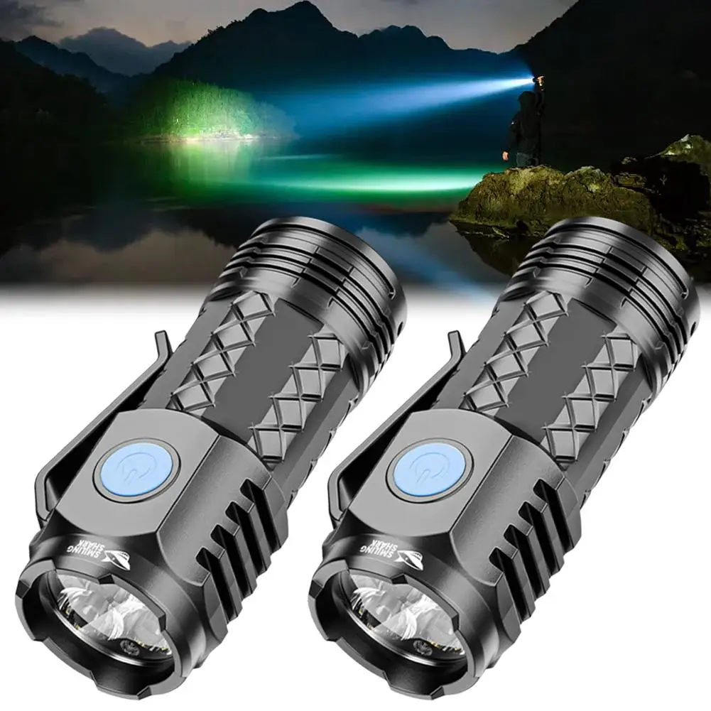 

Usb Rechargeable Mini Outdoor Lighting Flashlight For Household Rechargeable Adjustable Brightness Flash Light Super Bright