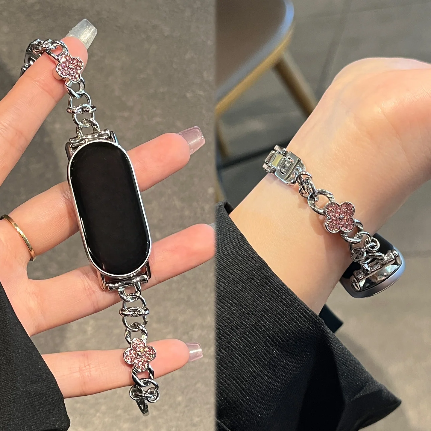 

Lucky Grass Diamond Strap Suitable Xiaomi Band 8Pro/9Pro，For Mi band 3/4/5/6/7，8/8NFC/9/9NFC/10/10NFC，For Redmi Watch5/4/6