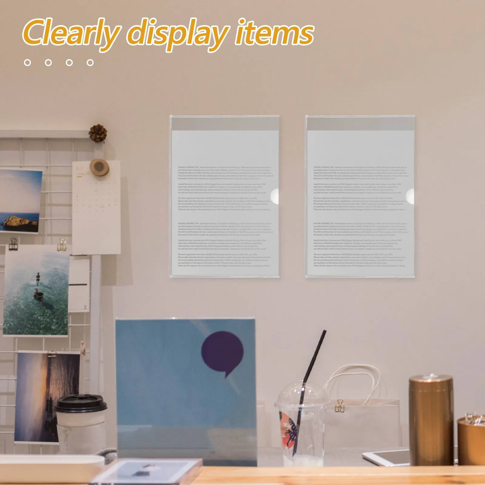 

2Pcs Clear Acrylic A4 Document Display Box Transparent Slot File Holder Office Storage System Desk Organizer Presentation