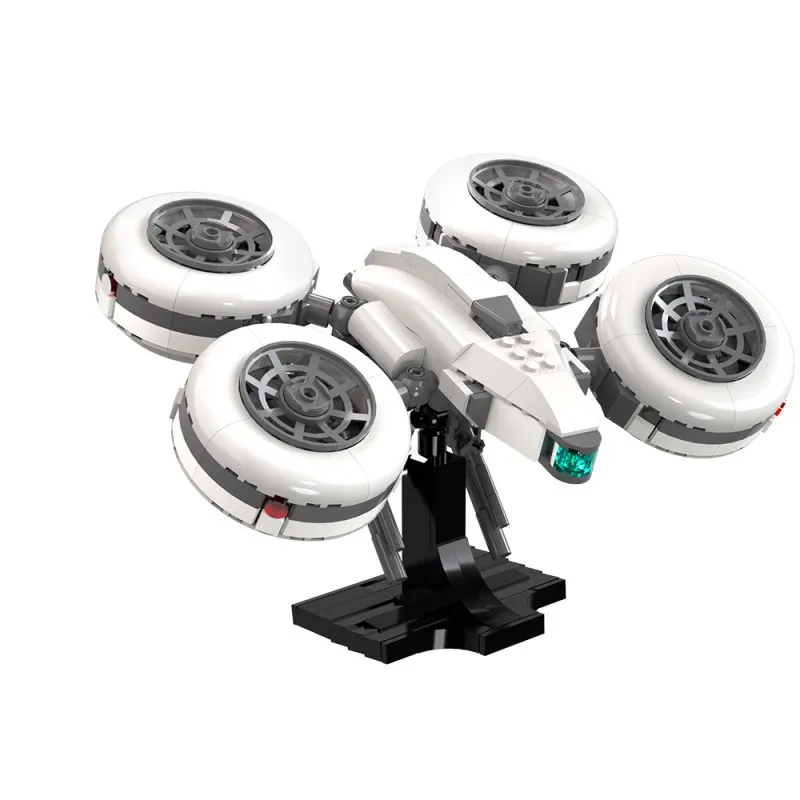 

Конструктор MOC 498 деталей: Модель военного дрона для боя в научно-фантастическом будущем, тактический летательный аппарат на воздушной подушке, для взрослых, для развлечения и демонстрации