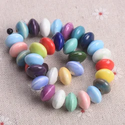 20pcs 12x7mm Rondelle Ceramic Porcelain Loose Spacer Beads Lot For DIY Crafts Jewelry Making