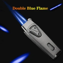 JOBON Creative Metal Outdoor Windproof Butane Gas Lighter Blue Flame Turbo 2 Torch Jet Cigar Lighter Kitchen Baking BBQ Tools