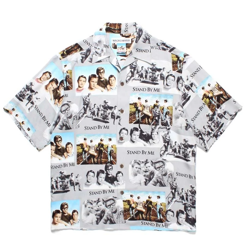 WACKO MARIA Accompany Me Hawaii Short Sleeve Shirt Summer Mens Womens Casual Vacation Loose Brand Shirt