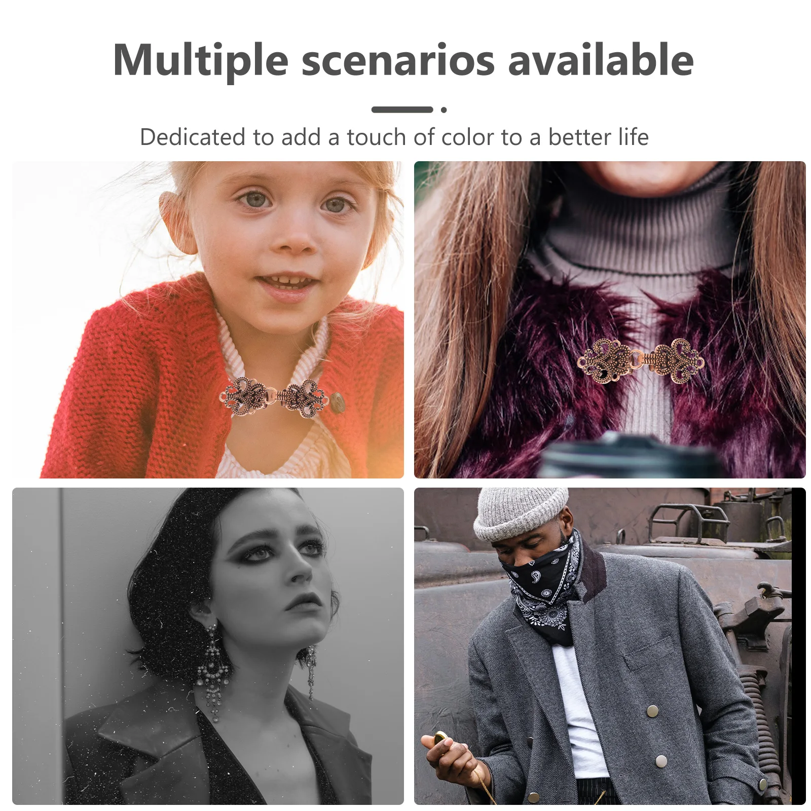 숄 칼라 클립 빈티지 가디건 클라스프 여성용 스웨터 케이프 클로크 패스너 중국 스타일 레트로 드레스 액세서리