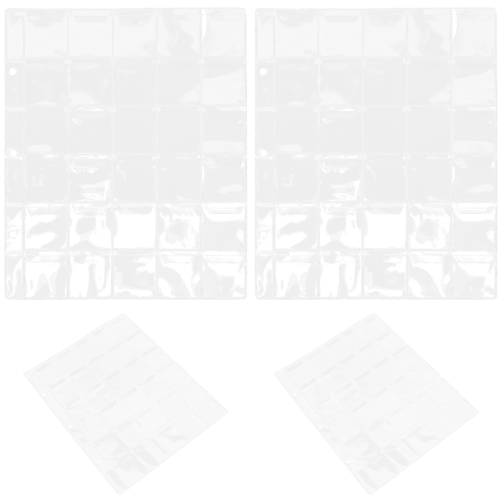 4 قطعة صفحات عملة الموثق لجميع العملات المعدنية البلاستيك الشفاف حامي الأكمام تخزين ل عملة ألبوم ختم ميدالية حامل مُنظِم #6