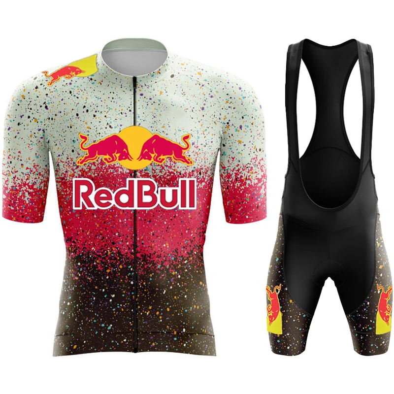 Mens Cycling Clothes Red Bull Men's Outfit Set Shorts Man Equipment 2024 Cycle Jersey Spring Summer Triathlon Suit Mtb Blouse