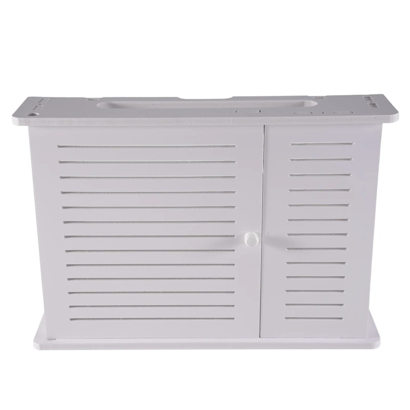 LICE-cajas de almacenamiento de enrutador Wifi inalámbrico, caja de madera, Cable de alimentación más soporte de Cable, estante de tablero de enchufe colgante de pared