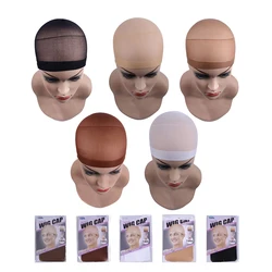 2 pz/pacco cappucci per parrucche reti per capelli reti per capelli reti per parrucche cuffie in rete elasticizzata tappi per calze per fare parrucche formato libero