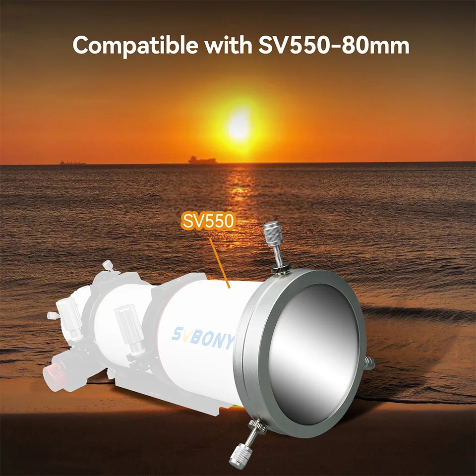 SVBONY SV229 Solar Filter Metal Cap for Tubes with Outer Diameter from 80mm to 118mm or from 118mm to 159mm of Telescope