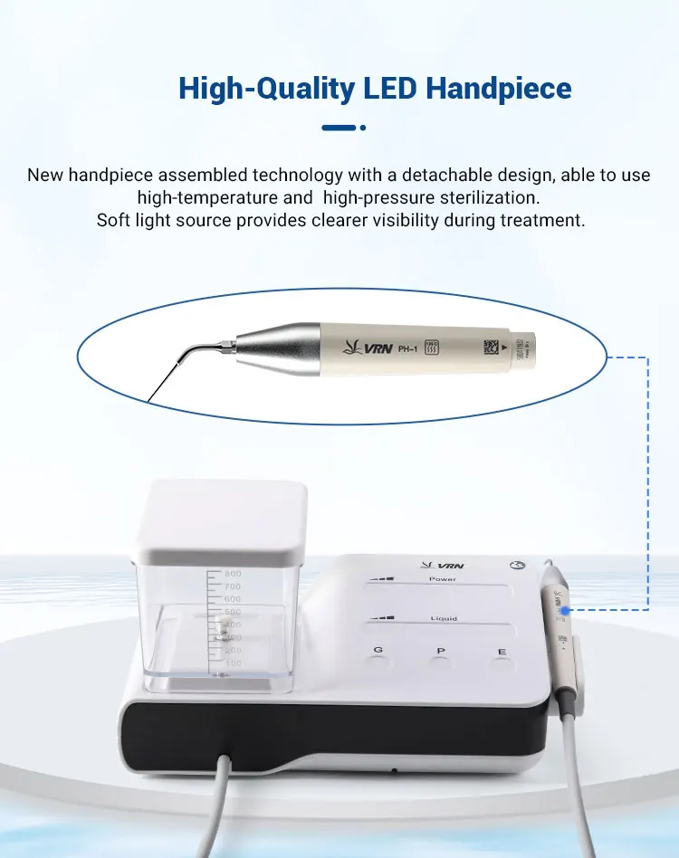 AZDENT Dentaler Ultraschall-Scaler DA20 für Zahnsteinentfernung, Parodontal- und Endodontie-Behandlungen, Wurzelkanalbehandlung, Piezo-LED, abnehmbares Handstück – Detail 2