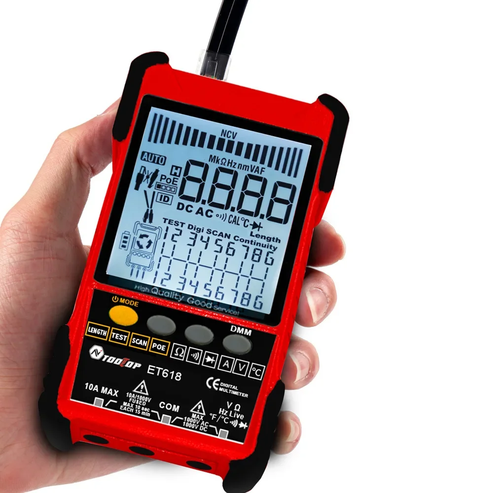 ET616 ET618Network line finder multimeter two-in-one 500m network cable length measurement image 2