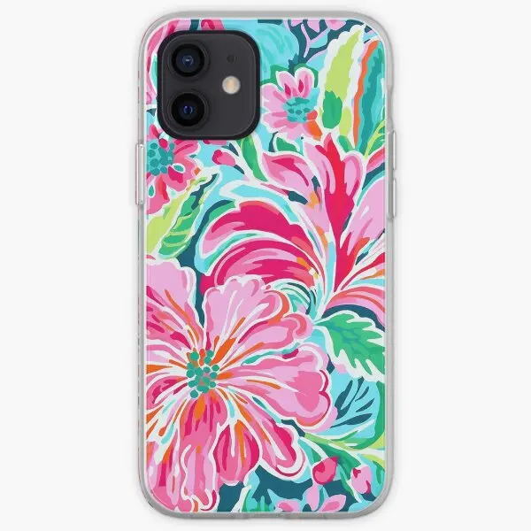 Beachy Preppy Floral Print Iphone Tough  Phone Case Customizable for iPhone 11 12 13 14 Pro Max Mini 6 6S 7 8 Plus X XS XR Max