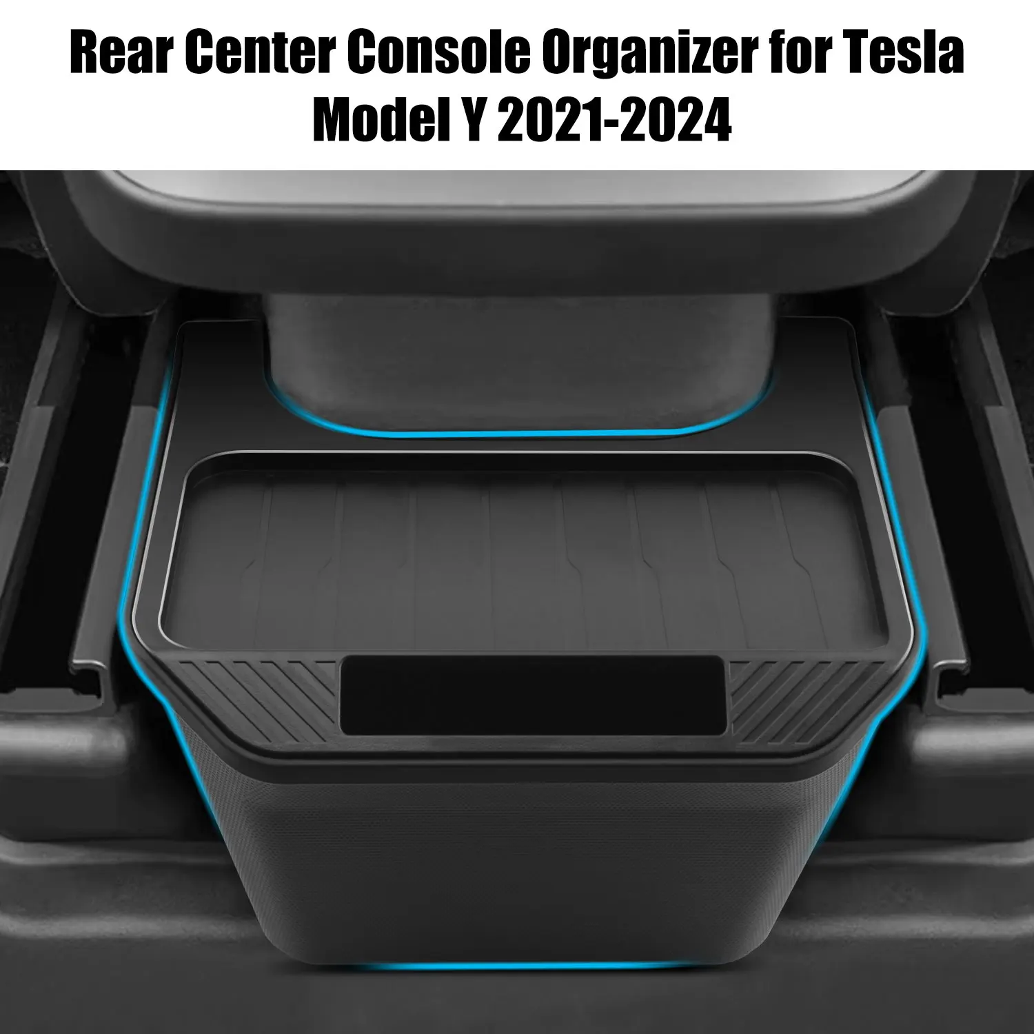 Rear Seat Storage Box for Tesla Model Y Highland Organizer Center Console Bins Backseat Trash Can Garbage Bag Tray Accessories