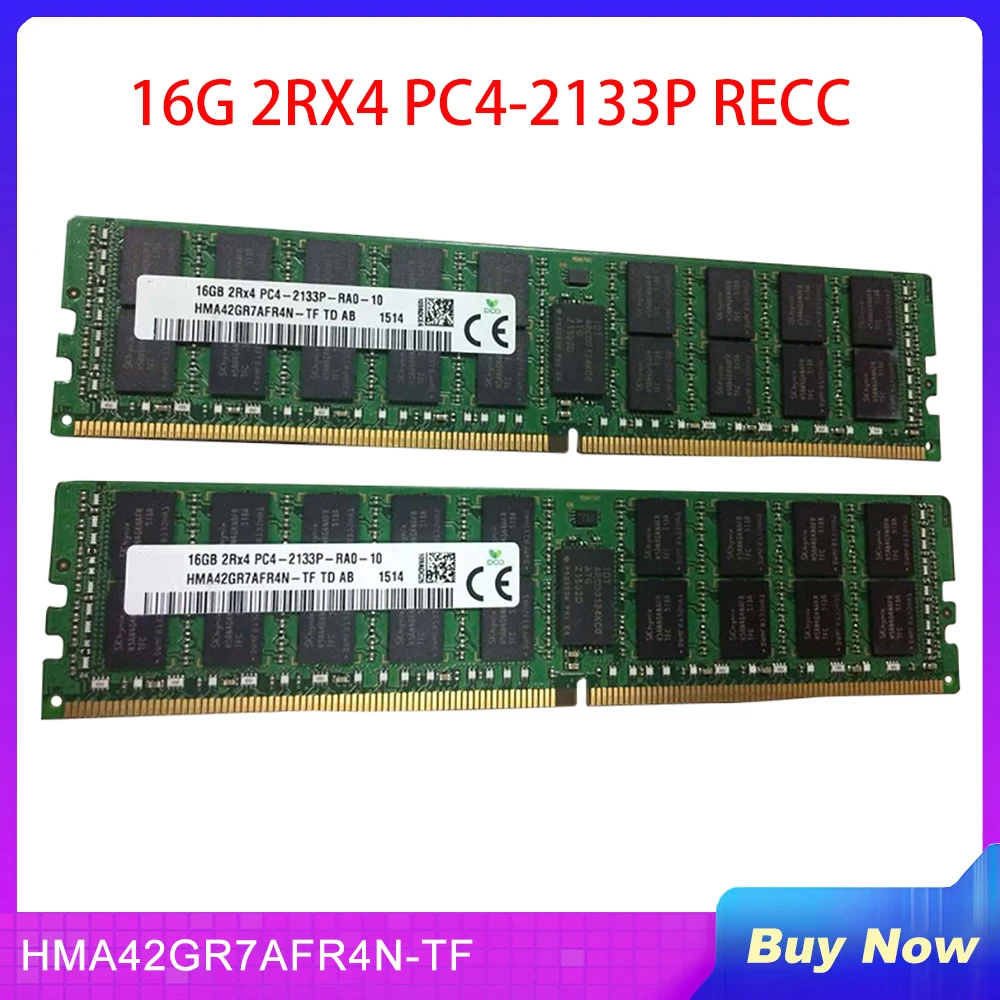 

1 PCS For SKhynix Server Memory 16G 2RX4 PC4-2133P RECC HMA42GR7AFR4N-TF