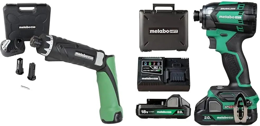 3.6V Cordless Screwdriver Kit | DB3DL2 + Metabo HPT 18V MultiVolt™ Cordless Triple Hammer BOLT