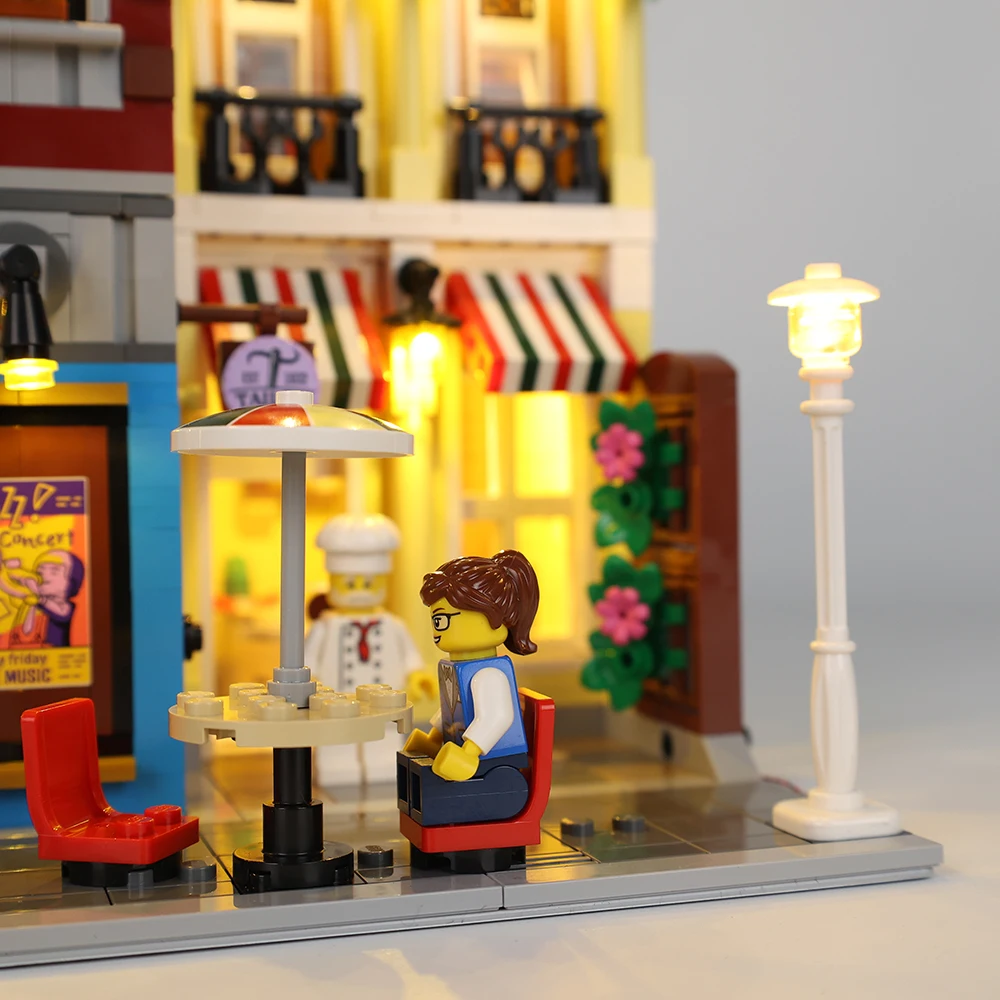 LED Light Kit For 10312 Creating Jazz Club Expert Pizza Shop Moc Model DIY Toys Set Only Lighting Kit Not Model