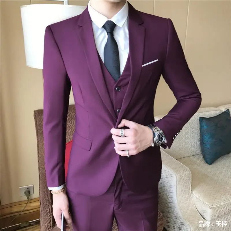 

HH379High-end suit with half-linen lining, business professional formal wear, high-end feel