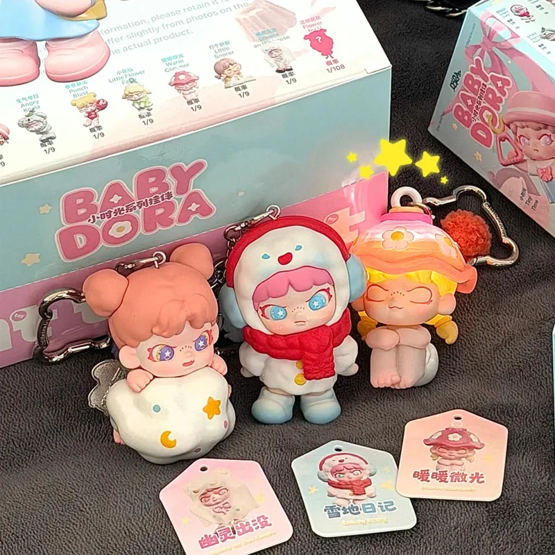 بيبي دورا على طريقي سلسلة زمنية صغيرة صندوق أعمى عصري لطيف صندوق مفاجآت الفتيات تزيين هدايا عيد الميلاد قلادة غامضة المفاتيح اللعب #5