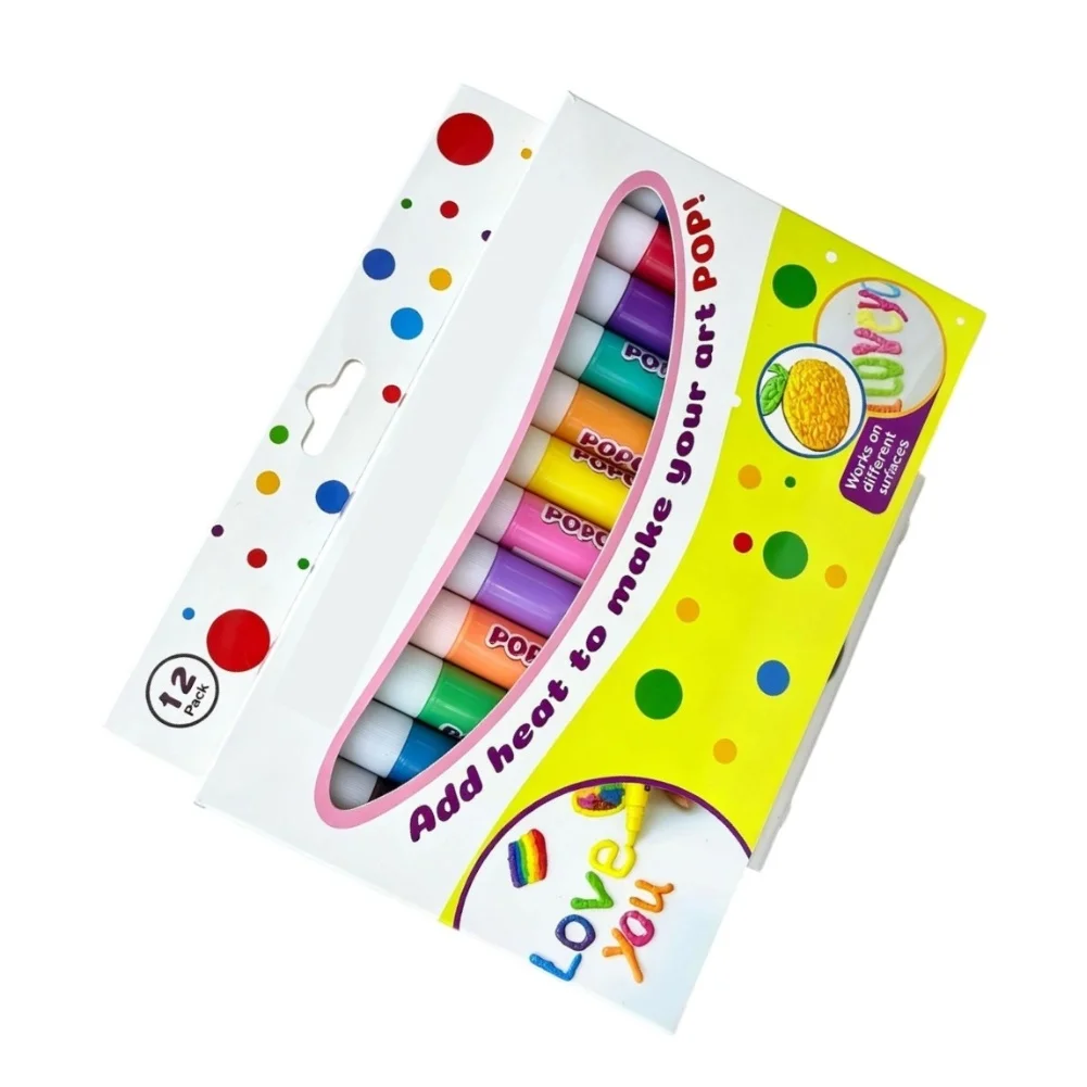 3D Bubble Pen for DIY Scrapbook Art Craft Projects Quick Drying 3D Effect Pen for Journal Card Making 17cm 13.5cm