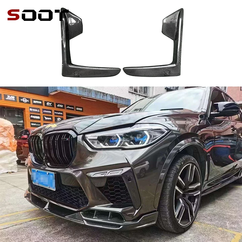 

For BMW X5M F95 2019+ carbon fiber fog lamp wind knife fog lamp frame lamp shade tuyere Modified and upgraded Car Auto Partscar