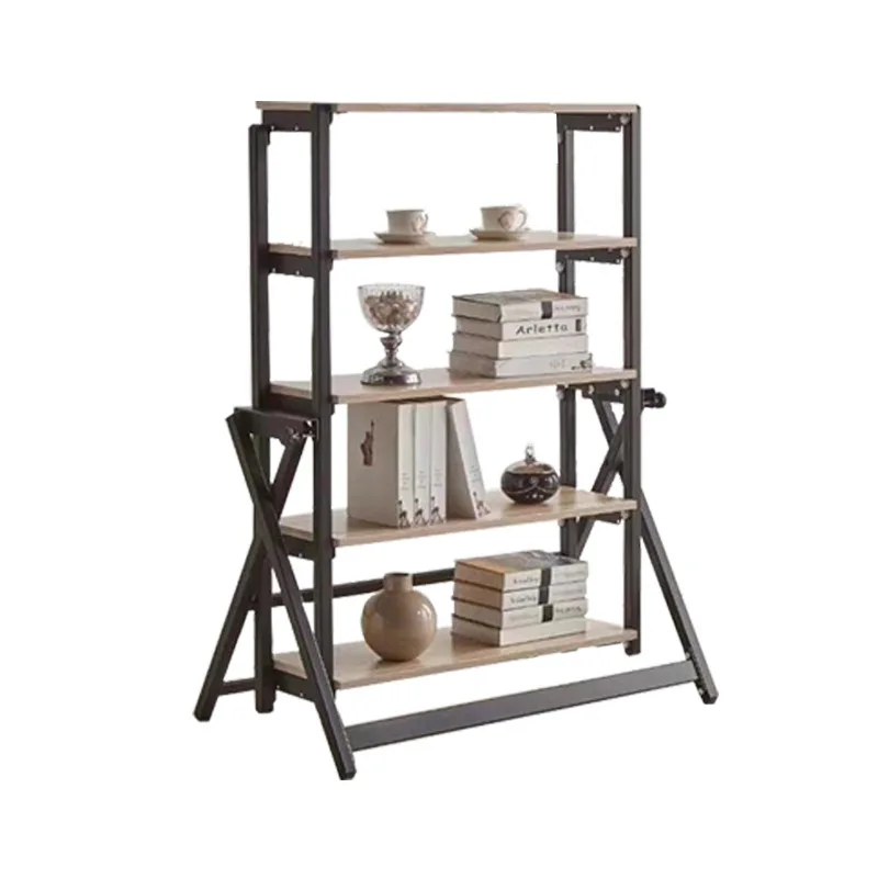 

Hardware deformation telescopic dining table Variety gold steel multi-functional flower stand dining table furniture