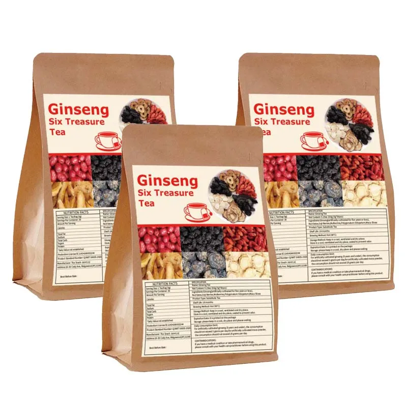 高麗人参六宝茶 90袋 - 伝統的な漢方薬、天然成分、腎臓の健康を養う