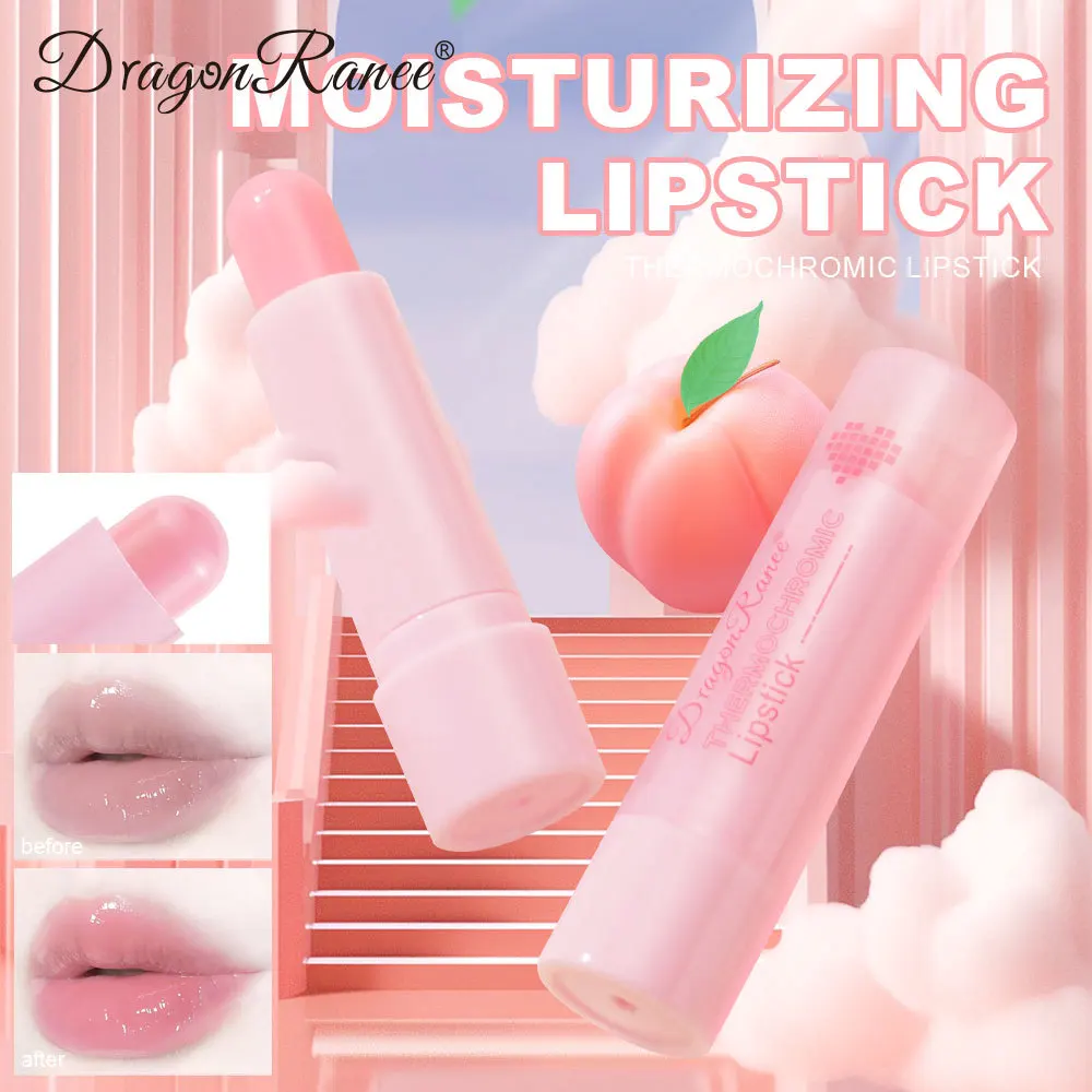 Shiny Warm Change Lipstick Long Lasting Moisturizing Diamond Color Change Lipstick Moisturizing Pink Lip Stain Makeup Lip Balm