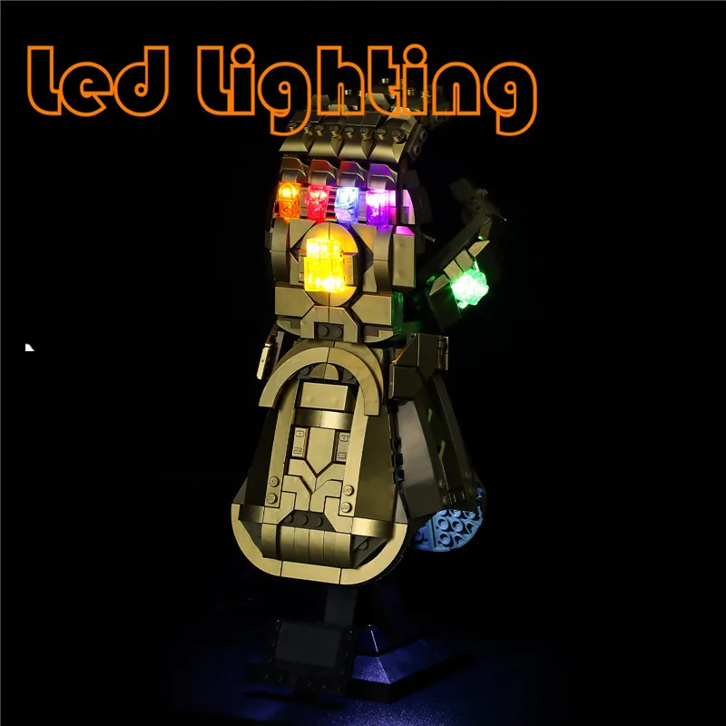 The Avengersed Lighting Set For 76191 Infinity Gauntlet Marveled Super Herosed Not Include Building Block (Only Led Light Kit) 