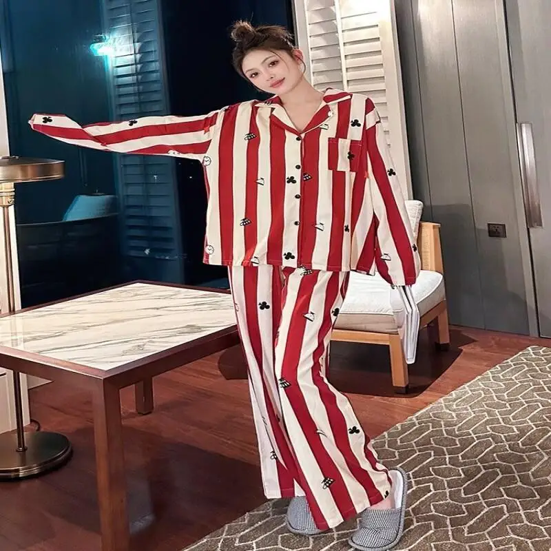 

Новый пижамный комплект, женский пижамный комплект, женские теплые зимние пижамы, модная домашняя одежда, пижамы, милый и мягкий пижамный комплект, Новый год