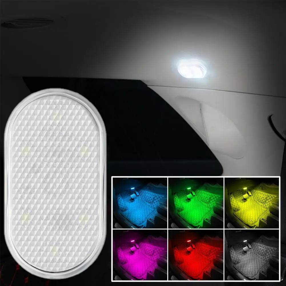 Automotive 6 LED Atmosphere Light Auto Roof Touch Sensor Reading Modification Interior Styling Car Light Mounted Lighting L M7J5