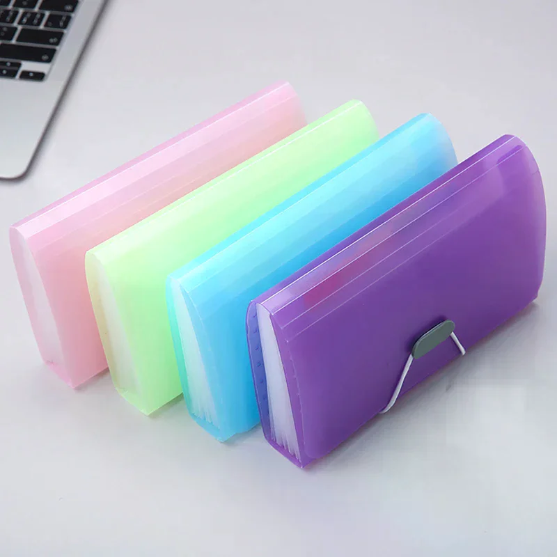 

A6 Expanding Wallet Organ Bag Waterproof File Bag Organizer Data Book 13 layers