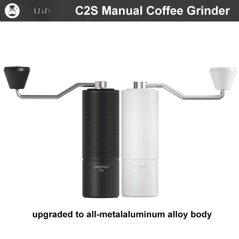 Chestnut C2S Manual Coffee Grinder New Upgrade Integrated Metal Body Portable Hand Grinder Great For Travel & Camping