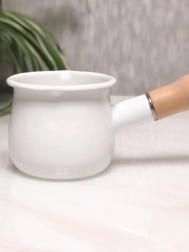 

Эмалированная кастрюля Jianfeng Thiened 0 см в японском стиле для детей, для домашнего использования, для приготовления соусов, для подогрева детского питания и молока