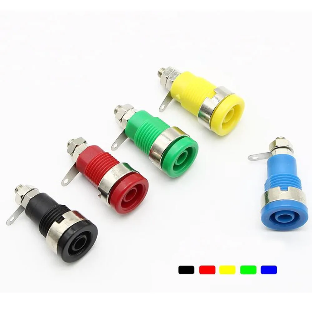 4mm terminal/binding post banana socket,Safety Pannel Socket,CATIII 1KV /MAX 32A(IEC61010),five color