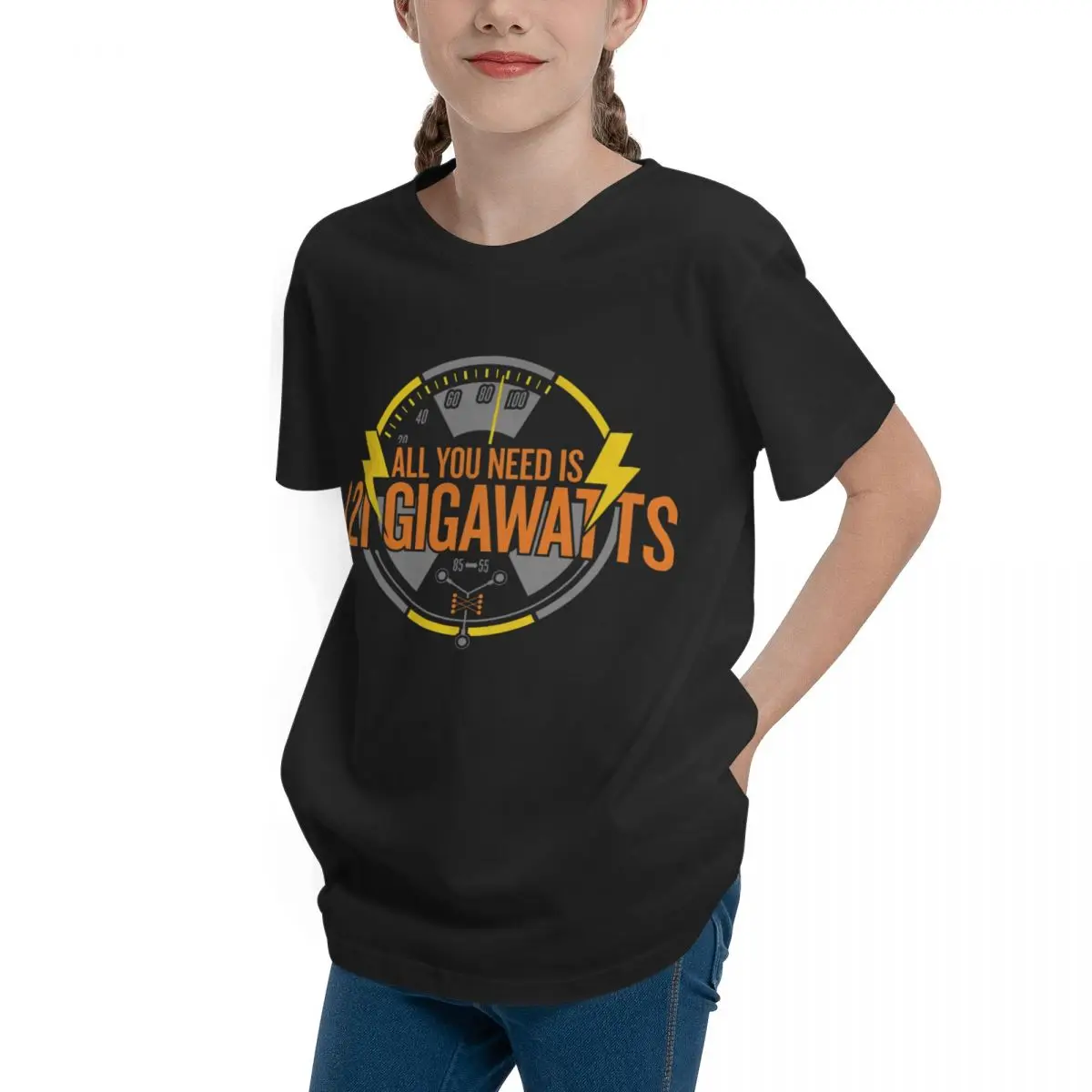 

All You Need Is 1.21 Gigawatts Essential Adolescents Basic Short Sleeve T-Shirt Fresh Tees Casual Graphic Funny High quality