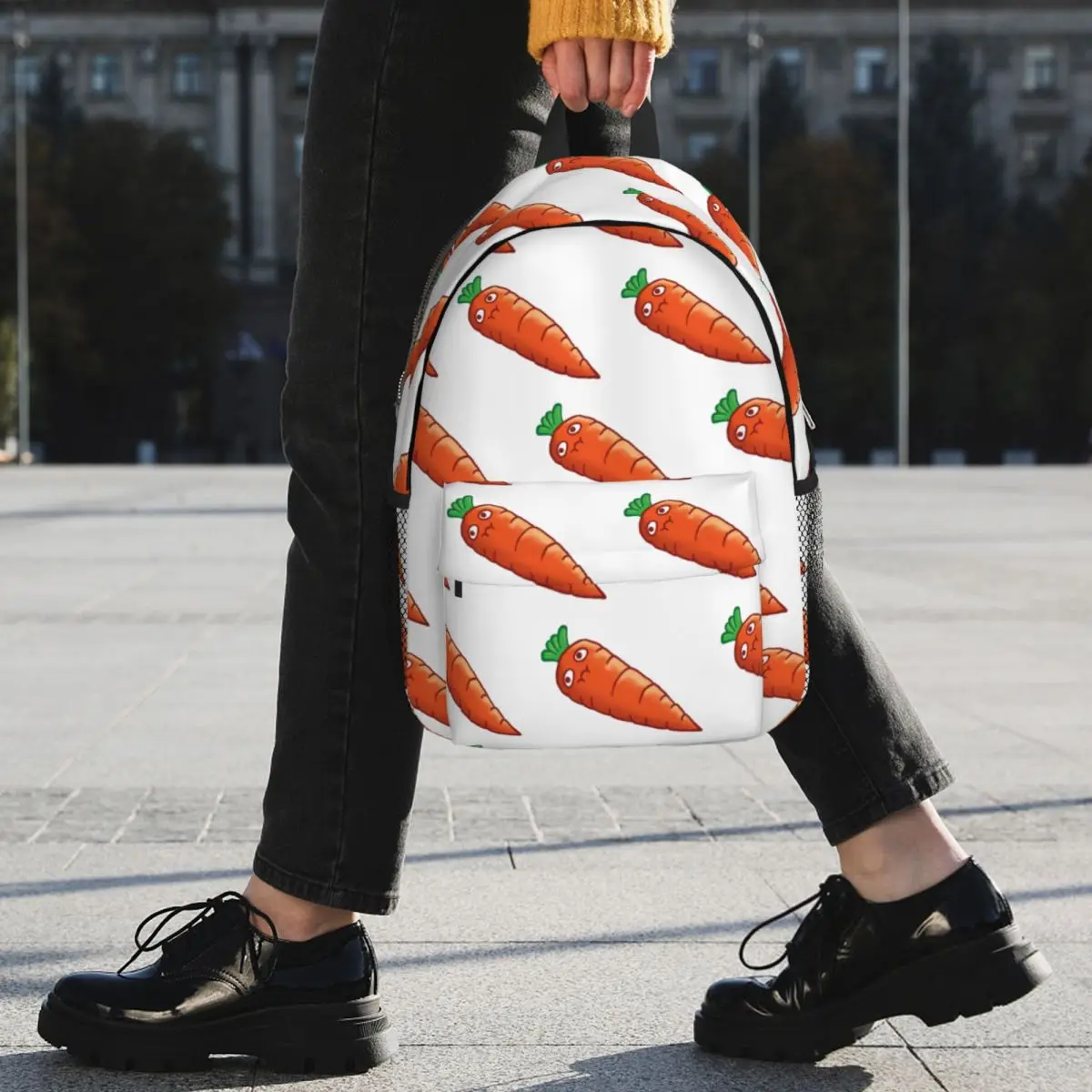 Carrot Backpacks Boys Girls Bookbag Casual Children School Bags Laptop Rucksack Shoulder Bag Large Capacity