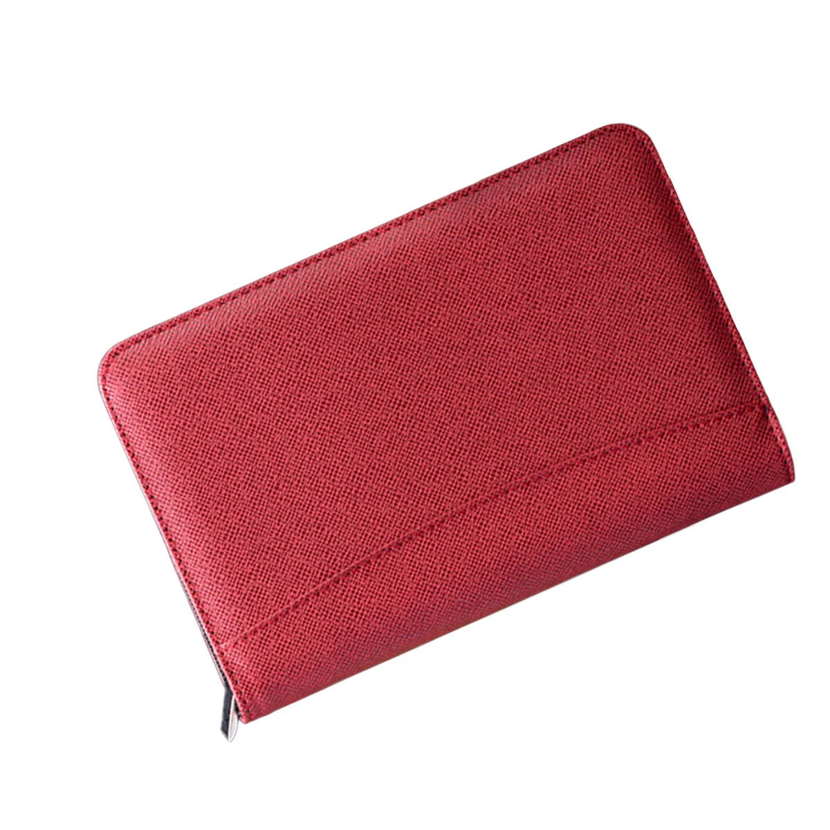 

Deluxe Zipper A6 Faux Business Travel Organizer Agenda Notepad Calculator Card Holders Pen Loop Binder Notebook Office